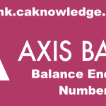 Axis Bank Balance Enquiry Number