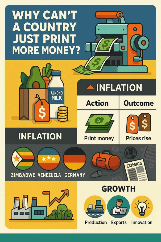 Why can't a country print more currency to become rich