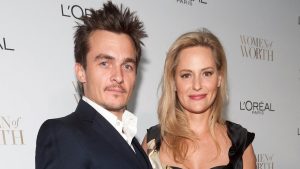 Rupert Friend With his Wife