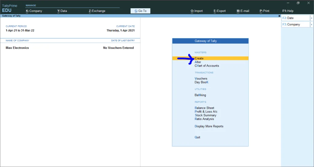 Creation Of Ledger How to Create Ledgers in Tally image 1