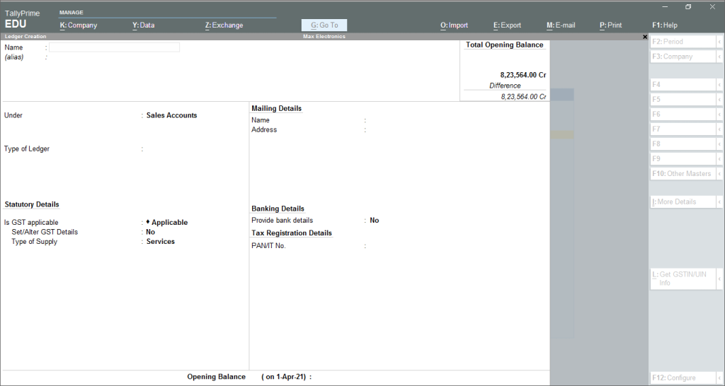 How To Create Ledger In Tally Prime How to Create Ledgers in Tally image 3