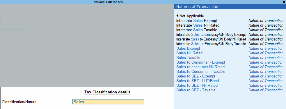 Nature Of Transaction In Sales Invoice Tally How to Pass Purchase and Sale image 6