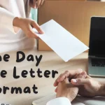 One Day Leave Letter Format